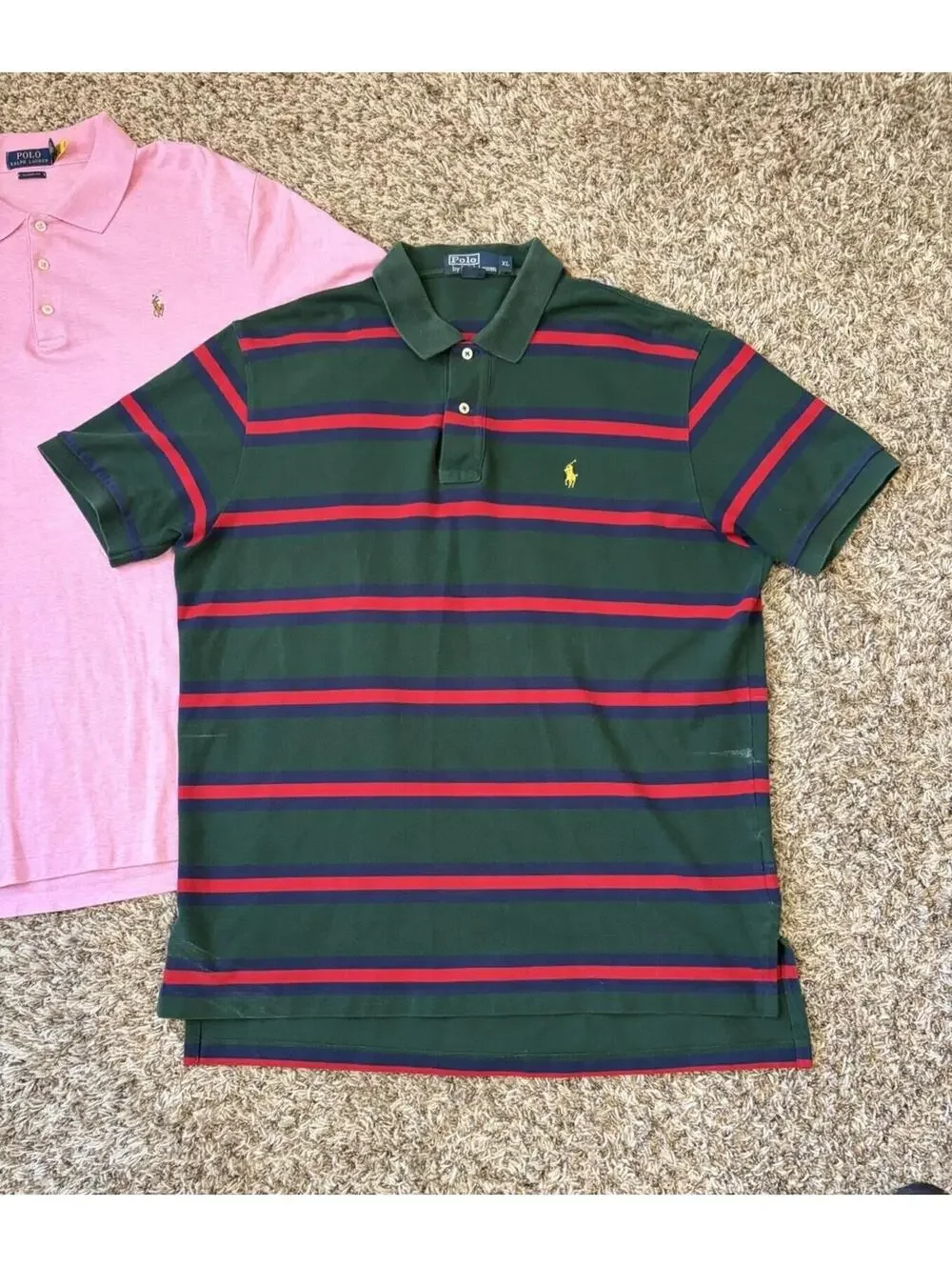 Lot of 2 - Polo Ralph Lauren Men’s Size XL Polo Shirts Cotton Short Sleeve Pony